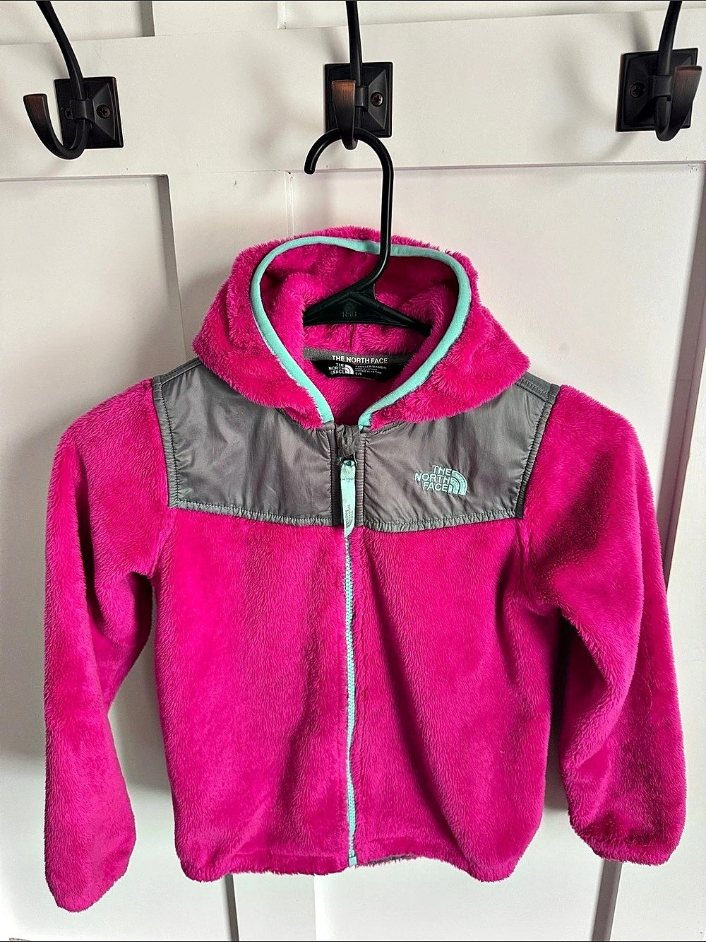 The North Face Toddler Glacier Full-Zip Hoodie Pink & Gray Size 6/6